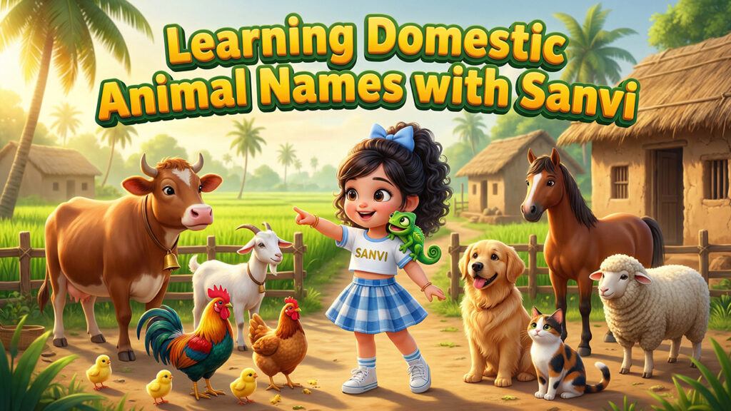 07 learning domestic animal name with sanvi