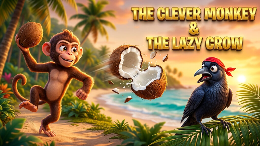 story 01 the clever monkey & the lazy crow